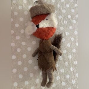 Handcrafted Felt Fox figure